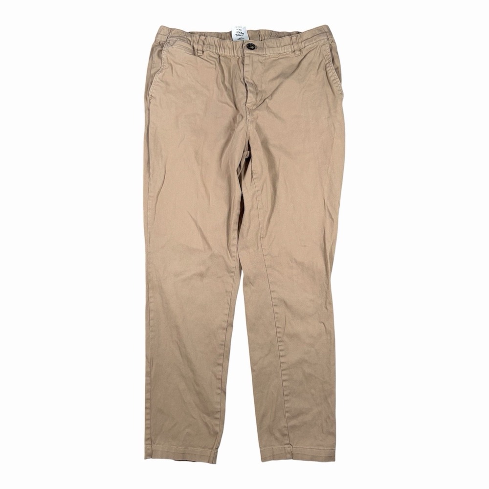 Cove Pants Men 34x29 Tan Khaki Cotton Stretch Elastic Waist Casual Streetwear